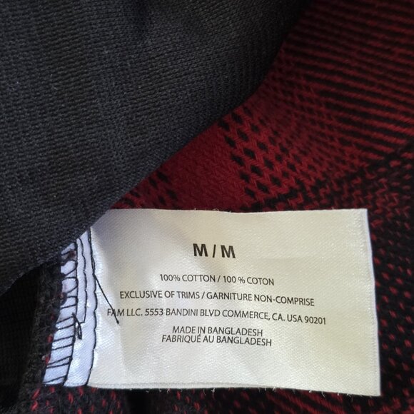 Orvis Shirt Jacket Mens M Buffalo Plaid Flannel Red Black Buttons Pockets Chore - Picture 12 of 15